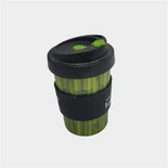 ถ้วยกาแฟแบบใช้ซ้ำได้พร้อมฝาไม้ไผ่